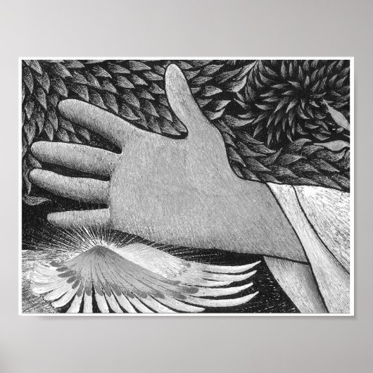 Triptych Welcoming Christus 8.5X11 B/W Poster (Voorkant)