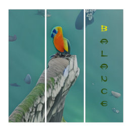 Triptyque Balance ! Jeu d'art mural Sea Parrot & F