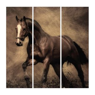 Triptyque Beautiful horse throw pillow