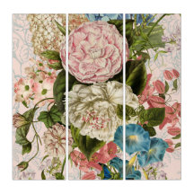 Floraux rose et bleu