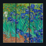 Triptyque Irises, 1889 par Vincent van Gogh<br><div class="desc">Irises,  1889 par Vincent van Gogh. Vincent Willem van Gogh était un peintre post-impressionniste hollandais qui est devenu à titre posthume l'une des figures les plus célèbres et influentes de l'histoire de l'art occidental.</div>