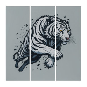 Triptyque La réflexion d'un tigre