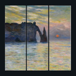 Triptyque Monet - Le Manneport, Falaise à Etretat, coucher d<br><div class="desc">Le Manneport,  Cliff à Etretat,  Sunset / Etretat,  couchant soleil - Claude Monet en 1883</div>