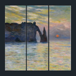 Triptyque Monet - Le Manneport, Falaise à Etretat, coucher d<br><div class="desc">The Manneport,  Cliff at Etretat,  Sunset / Etretat,  couchant du soleil - Claude Monet,  1883</div>