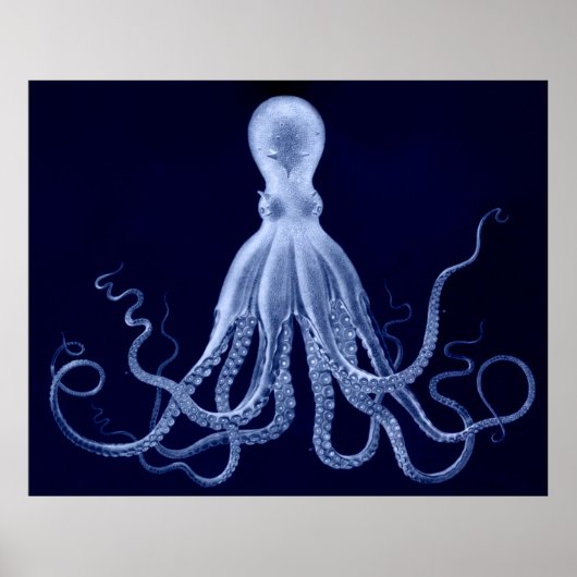 Triptyque Octopus surdimensionné Impression en ble (Devant)