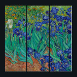 Triptyque Van Gogh Purple Irises Floral<br><div class="desc">Vincent Van Gogh (30 mars 1853 - 29 juillet 1890) était un peintre postimpressionniste hollandais influent.  Cette oeuvre s'appelle Irises.</div>