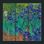 Triptyque Van Gogh Purple Irises Floral<br><div class="desc">Vincent Van Gogh (30 mars 1853 - 29 juillet 1890) était un peintre postimpressionniste hollandais influent.  Cette oeuvre s'appelle Irises.</div>