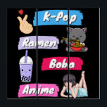 Triptyque Ventilateur de culture K-Pop, Ramen, Boba et Anime<br><div class="desc">K-Pop,  Ramen,  Boba et Anime - Fans de culture pop coréenne et japonaise</div>