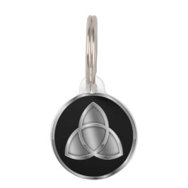 Triquetra Black/Silver Huisdierpenning