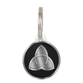 Triquetra Black/Silver Huisdierpenning