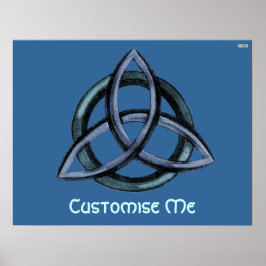 Triquetra (blauw) poster