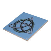 Triquetra (blauw) tegeltje (Zijkant)