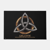 Triquetra (bruin/zilver) deurmat (Voorkant)