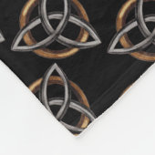 Triquetra (bruin/zilver) fleece deken (Hoek)