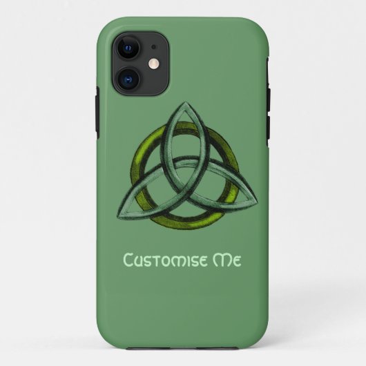 Triquetra (groen) Case-Mate iPhone case (Achterkant)