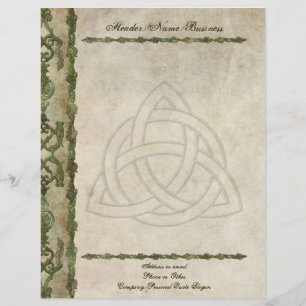 Triquetra Natural Briefhoofd Sjabloon