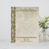 Triquetra Natural Briefhoofd Sjabloon (Staand voorkant)