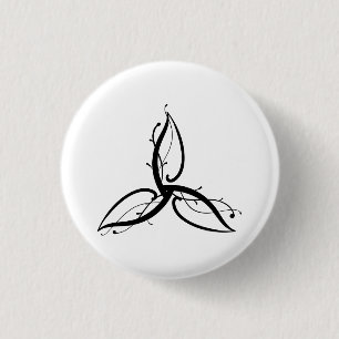 Triquetra Odin Norse Wicca Symbol Ronde Button 3,2 Cm