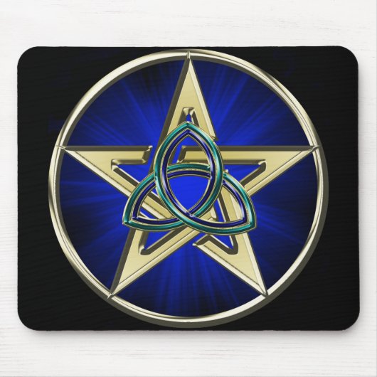 Triquetra Pentagram Mousepad Muismat (Voorkant)