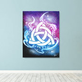 Triquetra sigil canvas afdruk (Insitu (Houten vloer))