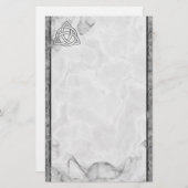 Triquetra Silver Bevel Briefpapier (Voorkant / Achterkant)