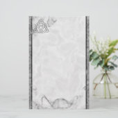 Triquetra Silver Bevel Briefpapier (Staand voorkant)