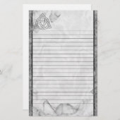 Triquetra Silver Bevel Lined Briefpapier (Voorkant / Achterkant)