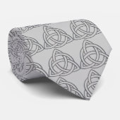 Triquetra Silver Bevel Stropdas (Opgerold)