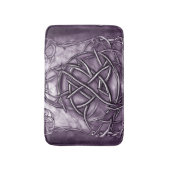 Triquetra Trinity Knot Lavender Paars Faux Metal Badmat (Voorkant Verticaal)