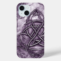 Triquetra Trinity Knot Lavender Paars Faux Metal