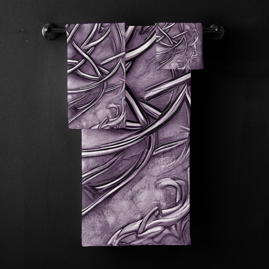 Triquetra Trinity Knot Lavender Purple Faux Métal