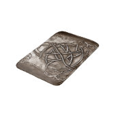 Triquetra Trinity Knot Sepia Faux Metallic Tin Badmat (Gekanteld)