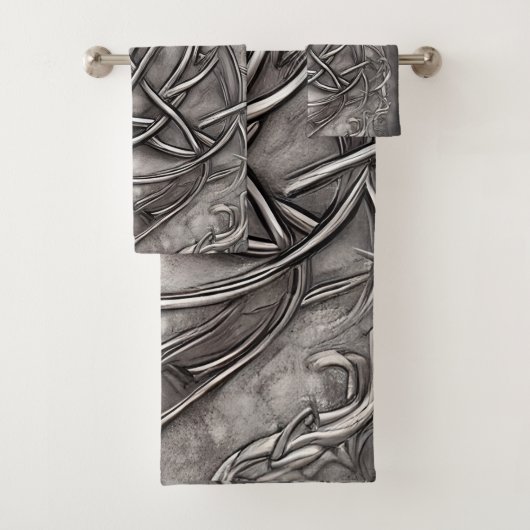 Triquetra Trinity Knot Silvery Pewter Faux Metal (En situation)