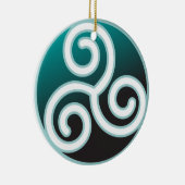 Tris Celtic Spiral Keramisch Ornament (Rechts)