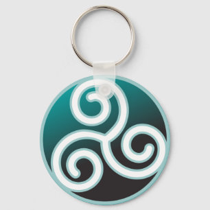 Tris Celtic Spiral Sleutelhanger