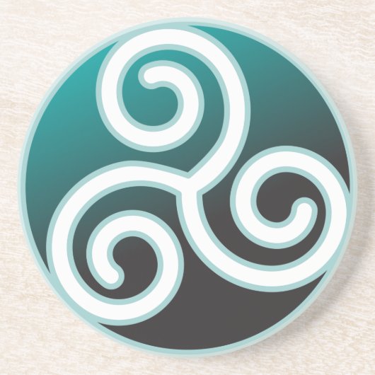 Tris Celtic Spiral Zandsteen Onderzetter (Voorkant)