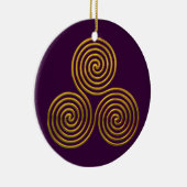 Tris-gold Keramisch Ornament (Rechts)