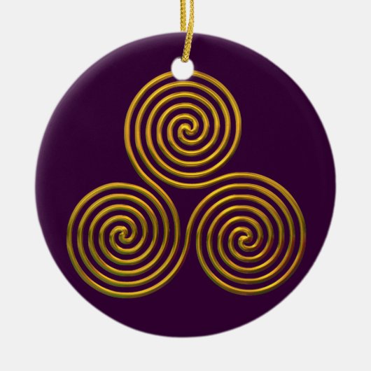 Tris-gold Keramisch Ornament (Voorkant)