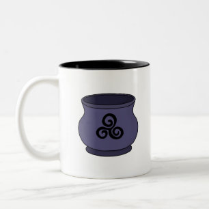 Tris Triskelion Triple Spiral Cauldron Tweekleurige Koffiemok