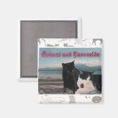 Triscat en Purrsolde magnet Magneet (Voorkant / Achterkant)