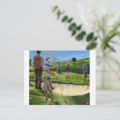 Trish Biddle - Dames Golf Briefkaart (Staand voorkant)