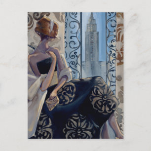 Trish Biddle New York Black Dress Briefkaart