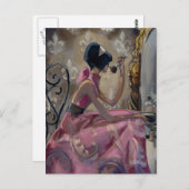 Trish Biddle Powder Pink Vanity Briefkaart (Voorkant / Achterkant)