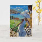 Trish Biddle - Tennis op Riviera Kaart (Gele Bloem)