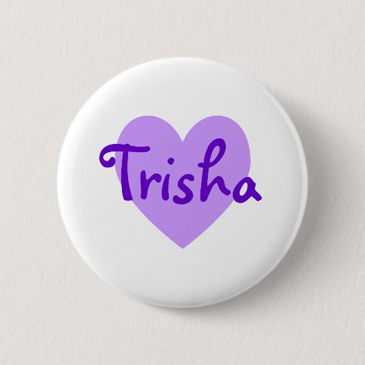 Trisha in Paars Ronde Button 5,7 Cm (Voorkant)