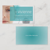 Trish's Face [bleu] Carte de visite (Devant / Derrière)