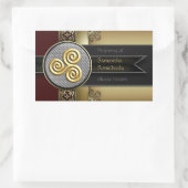 Triskele Decoratieve Boekplaat Rechthoekige Sticker (Tas)