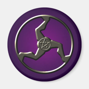 Triskelion Pentagram Oude Symbolen Paars Magneet