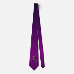 Triskelion Pentakel Antiek Symbool Mystiek Paars Stropdas