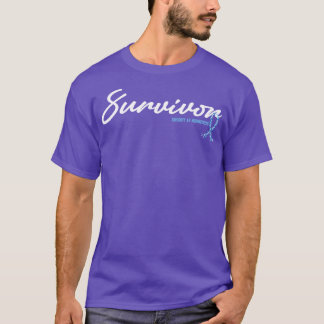 Trisomie 18 Bewustzijn Overlevende Glitter Ribbon T-shirt